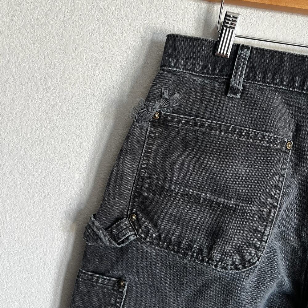 Carhartt faded black double knee work wear carpenter pants - Picture 6 of 12